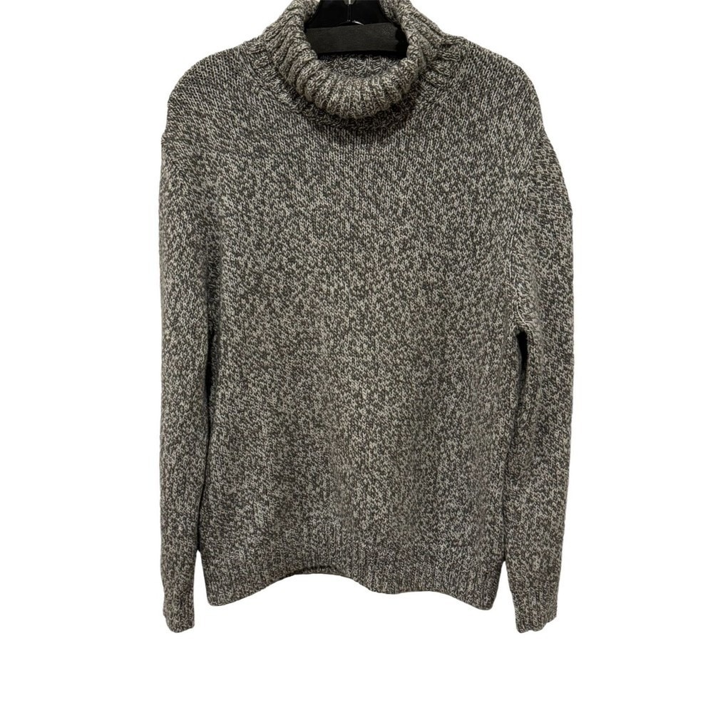 Lands'‎ End Women's Size XL 16/18 Heather Gray Long Sleeve Turtleneck Sweater